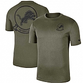 Men's Detroit Lions Nike Olive 2019 Salute to Service Sideline Seal Legend Performance T Shirt,baseball caps,new era cap wholesale,wholesale hats